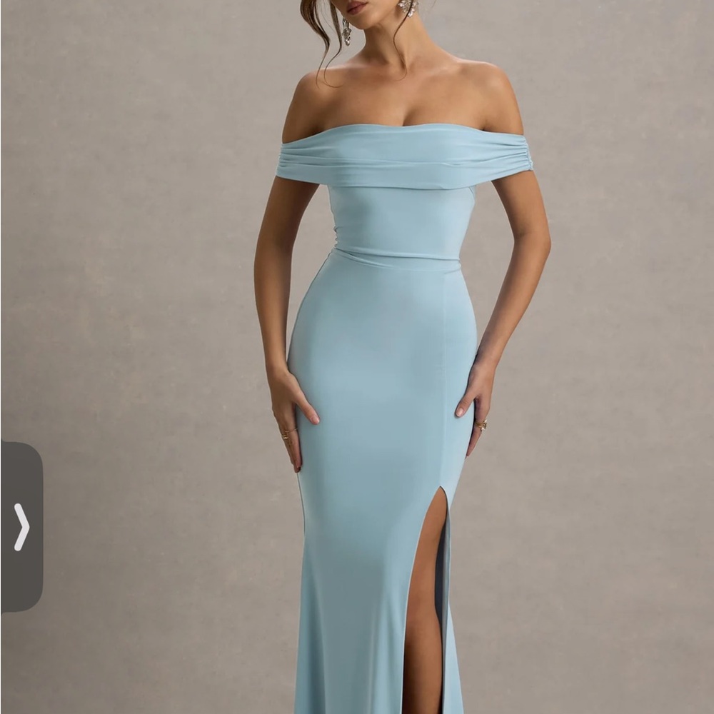 Club L London - law of attraction Off-Shoulder Blue Dress